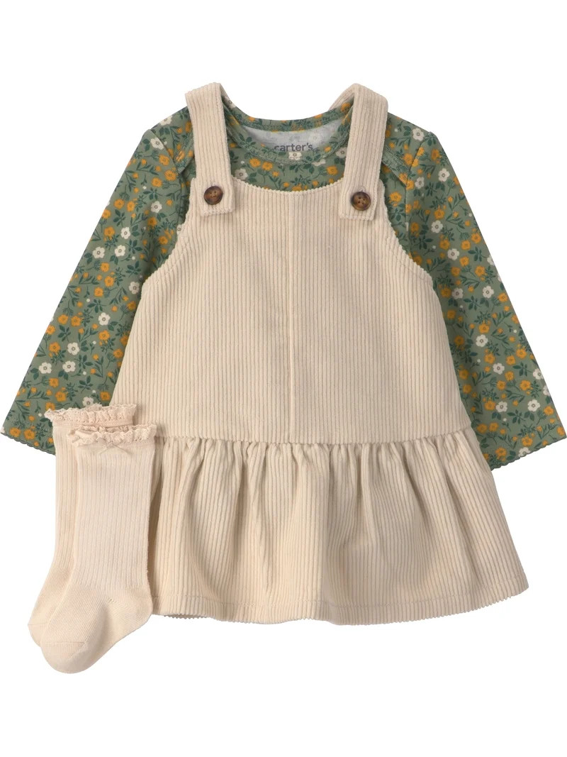 Carter's Child of Mine Baby Girl Dress Set, 3-Piece, Sizes 0/3-24 Months | Walmart (US)