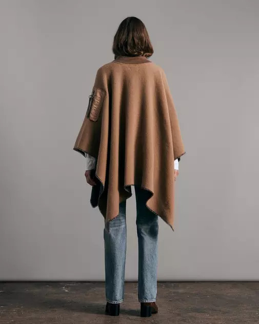 Bomber Recycled Wool Poncho | rag + bone