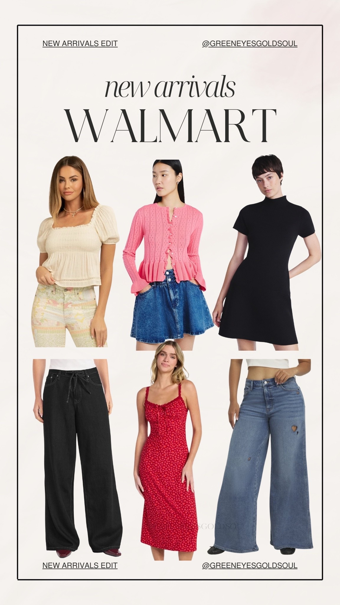 Walmart new arrivals! 🖤

Cardigan, pink, red dress, midi dress, black dress, black jeans, wide leg jean, baggy jeans, peplum top 

#LTKU