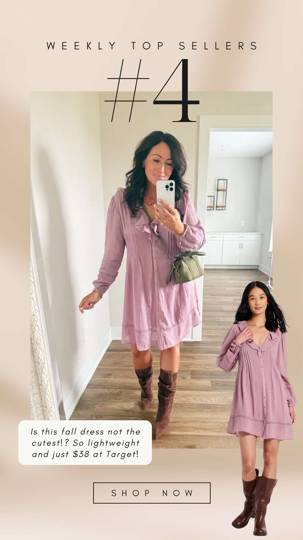 TARGET 🎯 TUESDAY 
• medium dress - loose fit 
• boots true size

#LTKootd #LTKSeasonal #LTKSaleAlert
