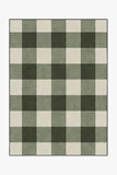 Buffalo Plaid Green & White Rug | Ruggable