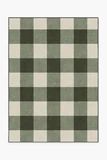 Buffalo Plaid Green & White Rug | Ruggable