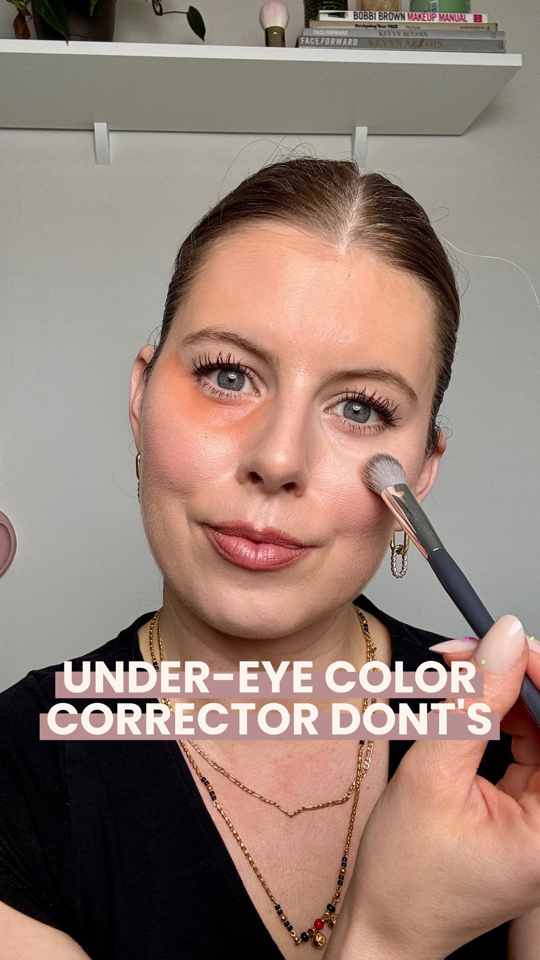 If your color corrector needs it's own color corrector to take it down a notch...you have the wrong shade.

Here’s what I’m using in the video:
Sigma Color Correcting Duo in Light to Medium
BK Beauty A506 Brush
Kulfi Main Match Concealer in Bad Badaam 