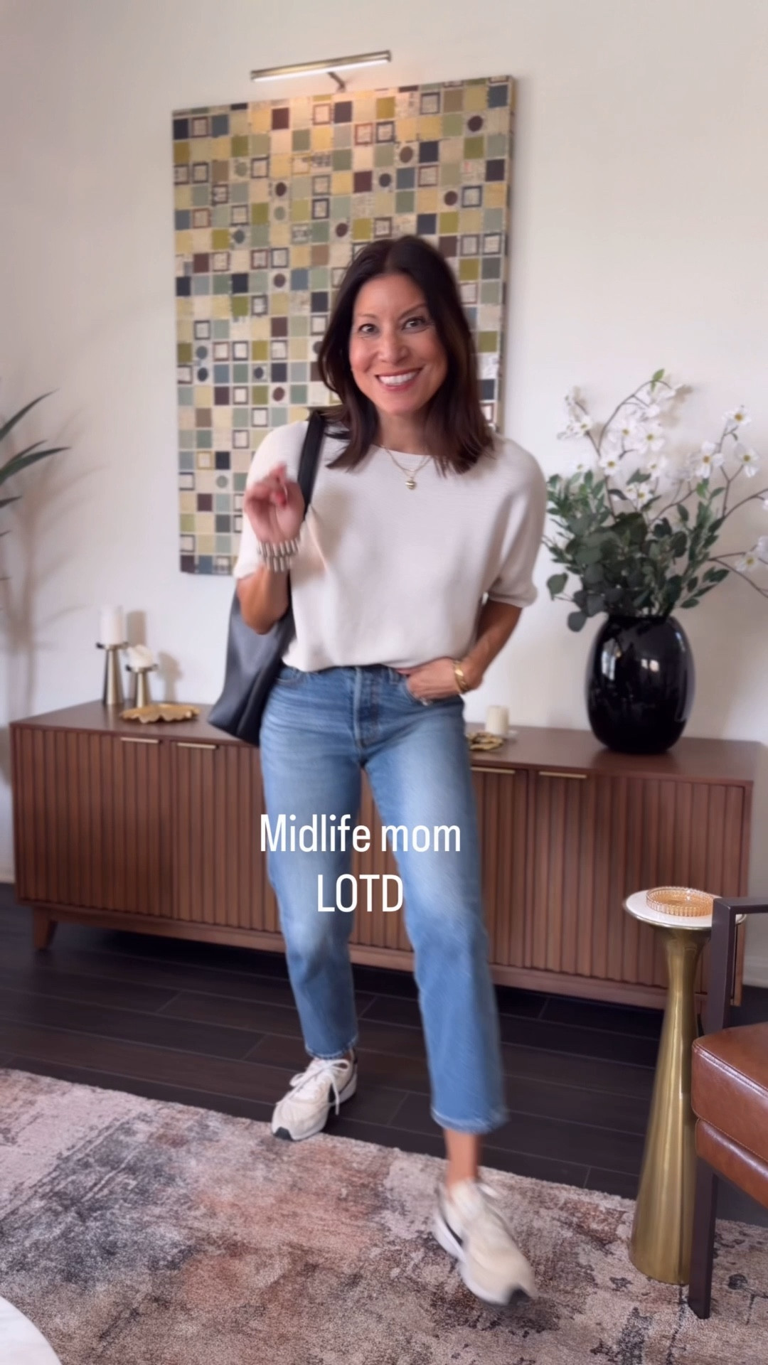 My look for school pick up, jeans & sneakers for the win. 

I’m not sure where the day goes but it goes by fast. #relatable 

Jeans @levis wearing 25 
Sweater @onequince xs 


#LTKgrwm #LTKootd #LTKOver40