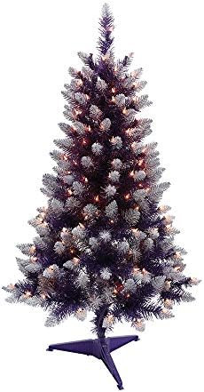 Puleo International 4 Foot Pre-Lit Fashion Purple Pine Artificial Christmas Tree with 150 UL-Listed  | Amazon (US)