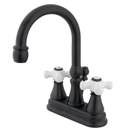 Centerset Bathroom Faucet with Double Cross Handles | Wayfair North America