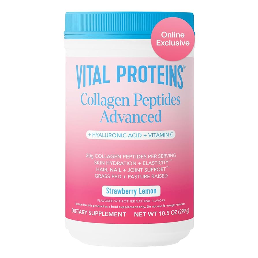 Vital Proteins Collagen Peptides Advanced, Hydrolyzed Peptides with Hyaluronic Acid and Vitamin C... | Amazon (US)