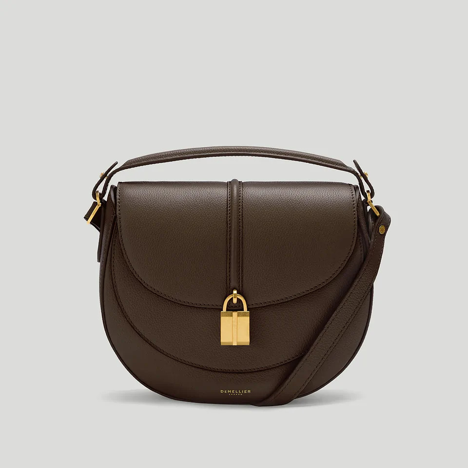 The Siena Saddle | Mocha Small Grain | DeMellier | DeMellier