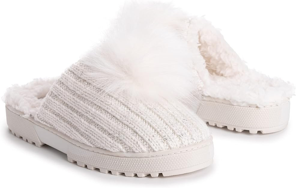MUK LUKS Women's Charsma Slipper, Ivory, X-Large | Amazon (US)