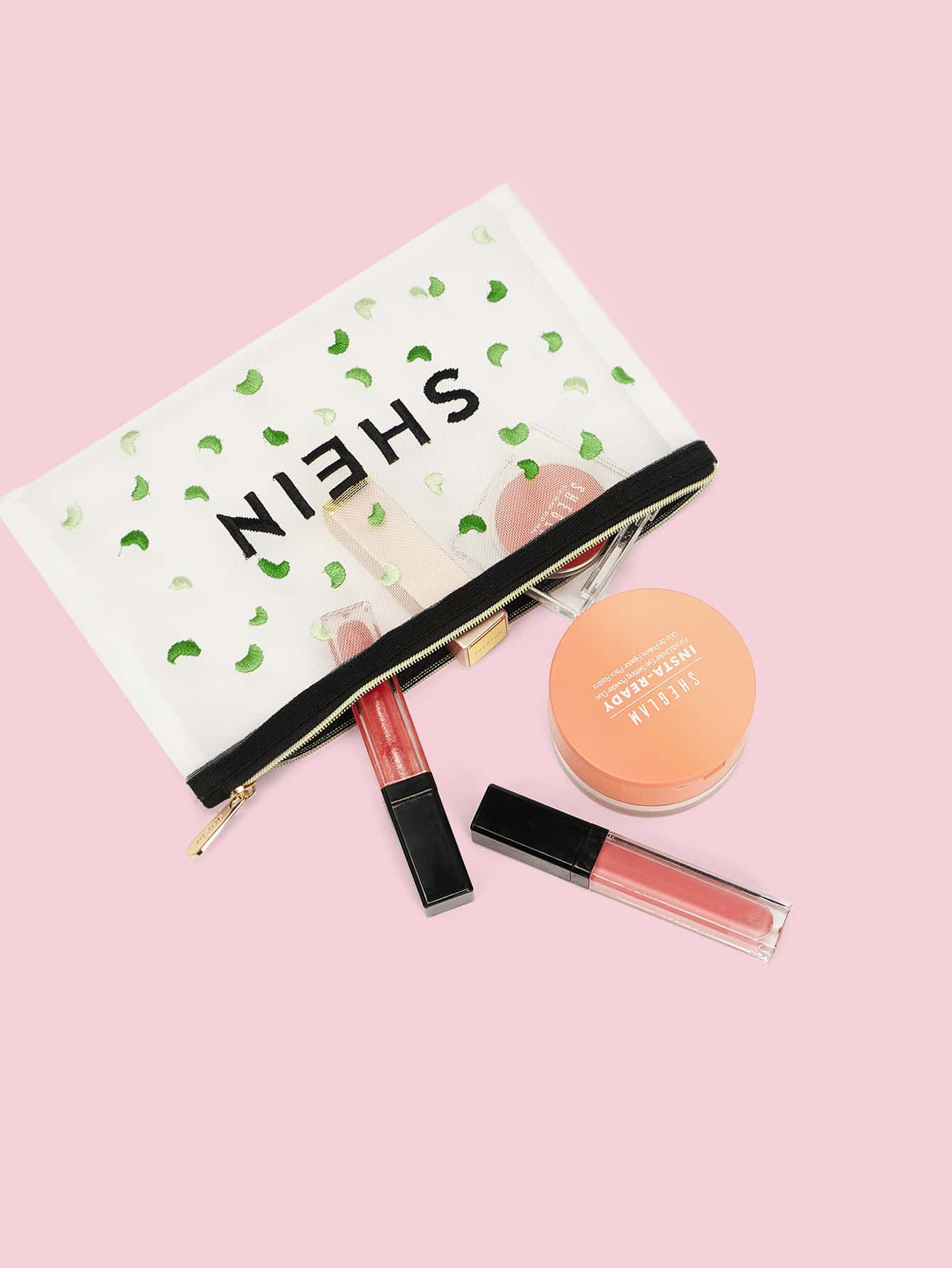 SHEIN Letter Graphic Embroidery Detail Clutch | SHEIN