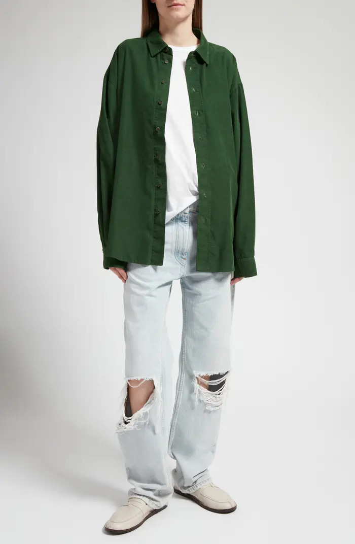 The Row Penna Corduroy Button-Up Shirt | Nordstrom | Nordstrom