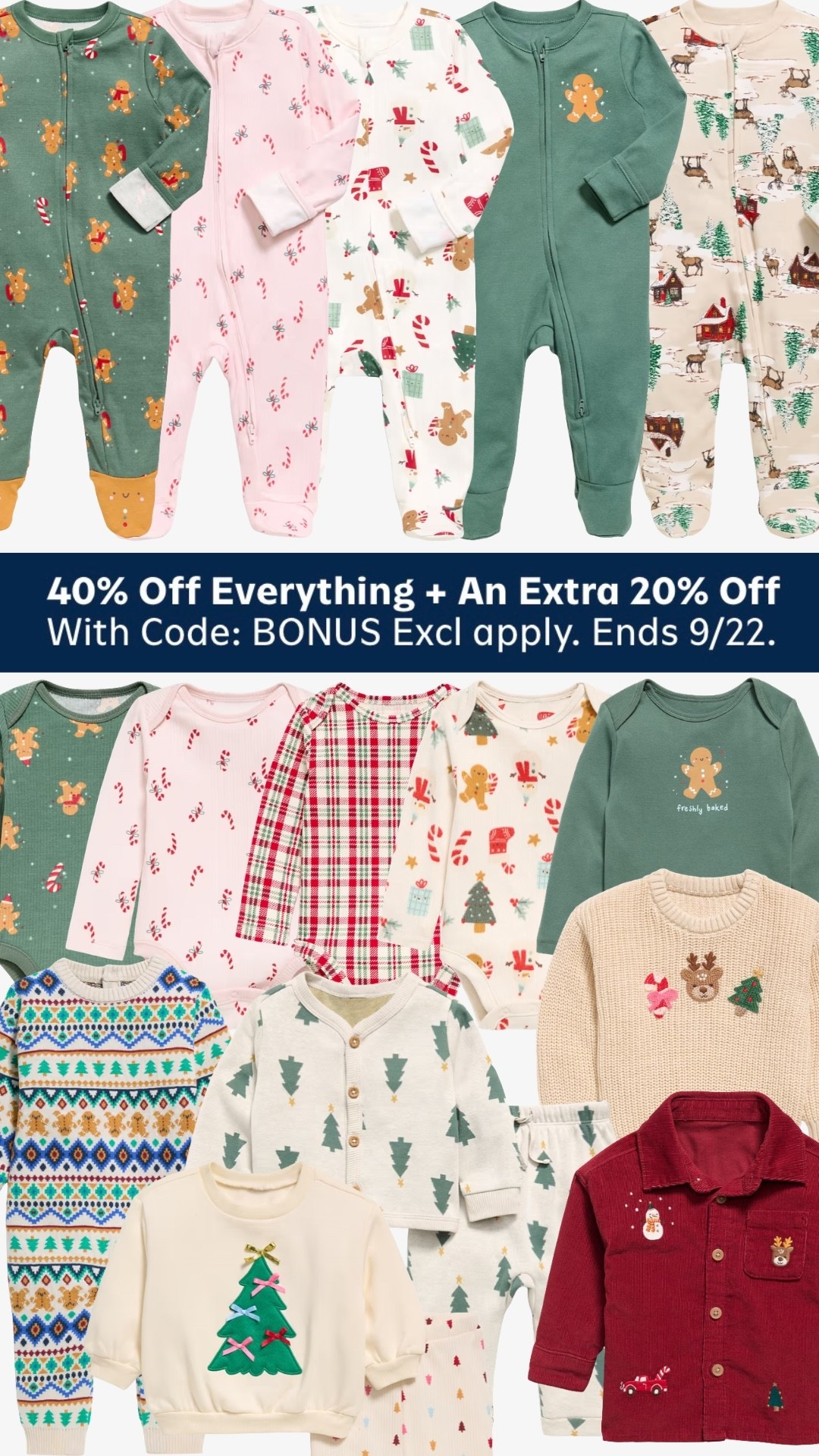 40% off everything plus extra 20% off with code: BONUS!! Ends 9/22!

#babyboyclothes #babygirloutfits #christmasbabyoutfits #oldnavyfinds #comfyoutfit #cozyoutfit #winterstyle #christmasoutfit #matchingfamilypajamas #christmaspajamas #babychristmas

#LTKSaleAlert #LTKBaby #LTKSeasonal