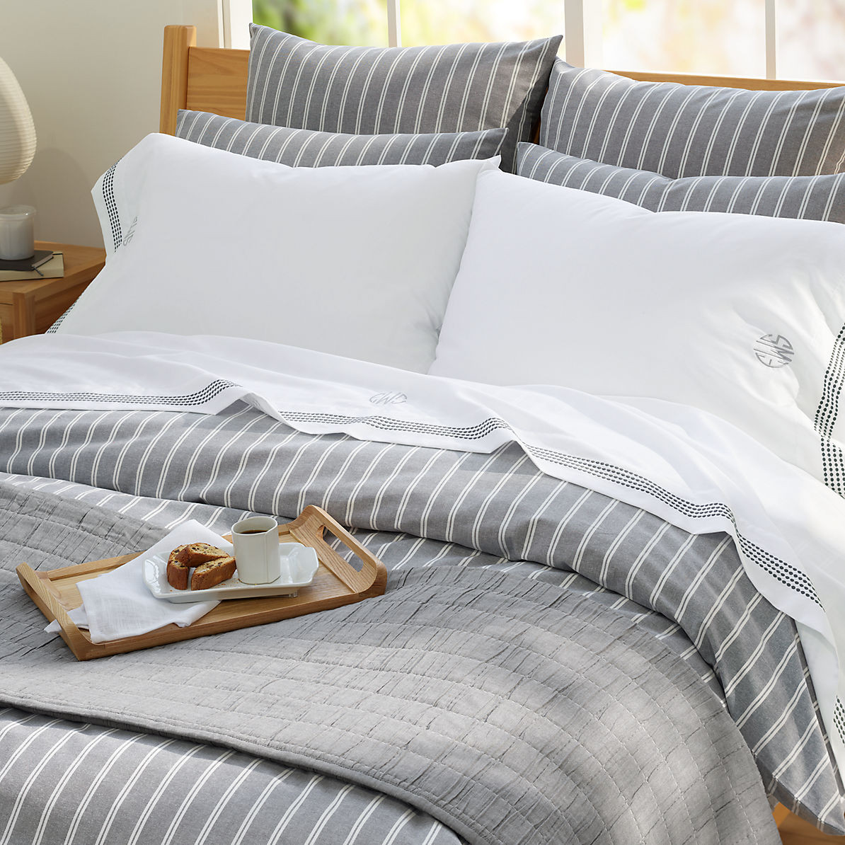 400 Thread Count Sateen Embroidered Sheets | Lands' End (US)
