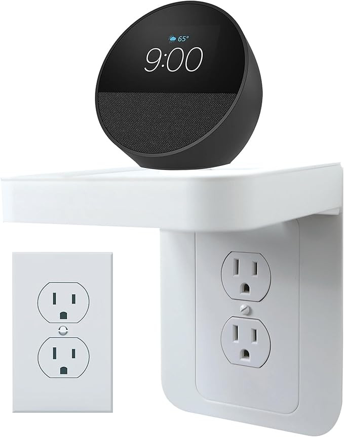 BELIEFLUO Outlet Shelf Holder Fit for Duplex Receptacle, Bathroom Decor,Cable Management,A Space ... | Amazon (US)