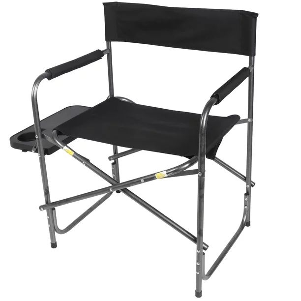 Ozark Trail Director’s Chair with Side Table, Black, Outdoor - Walmart.com | Walmart (US)