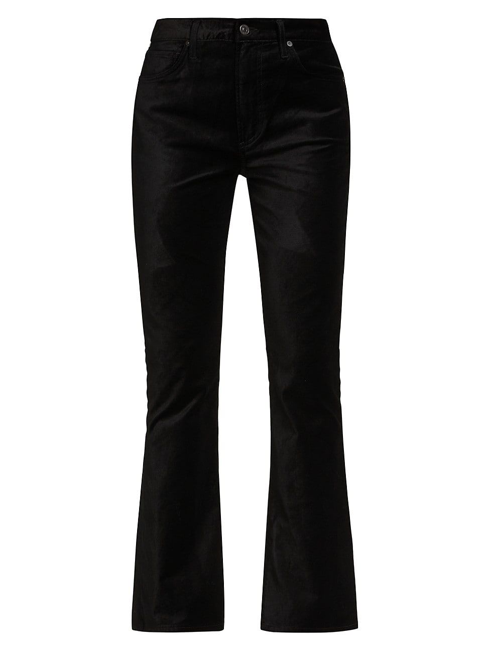 Women's Lilah High-Rise Bootcut Velvet Jeans - Black - Size 26 | Saks Fifth Avenue