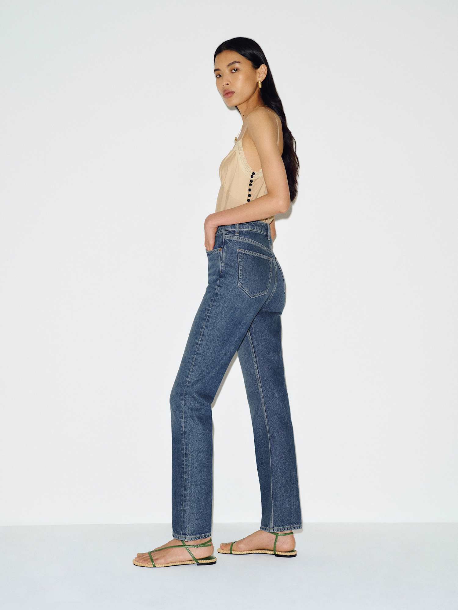 Cynthia High Rise Straight Jeans | Reformation (Global)