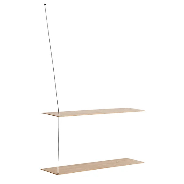 Woud Stedge 2.0 shelf 80 cm, white pigmented lacquered oak | Finnish Design Shop (FI)