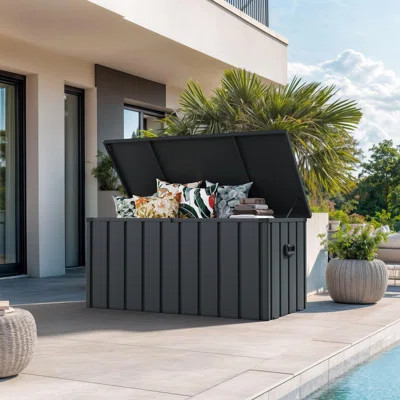 PURPLE LEAF Outdoor Deck Box Waterproof Lockable Storage Box Container with Lid Deck Organization for Patio Cushions Side Table Pool Accessories Garde | Wayfair North America