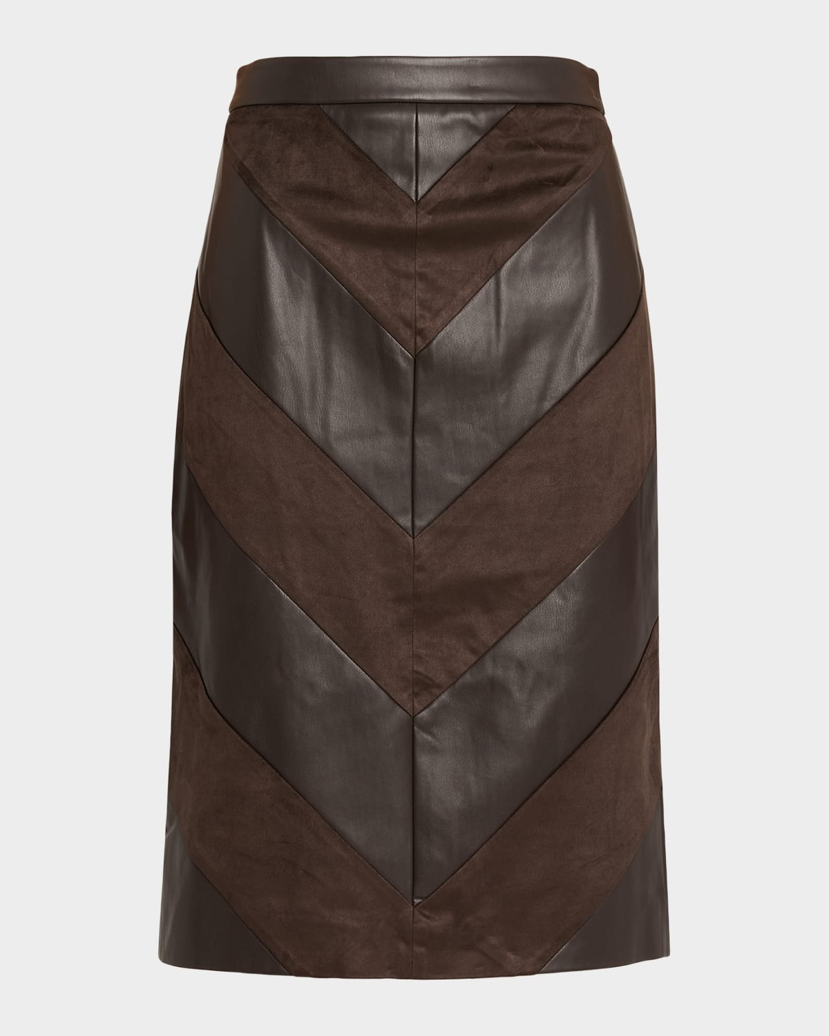 Erma Chevron Faux Leather Pencil Skirt | Neiman Marcus