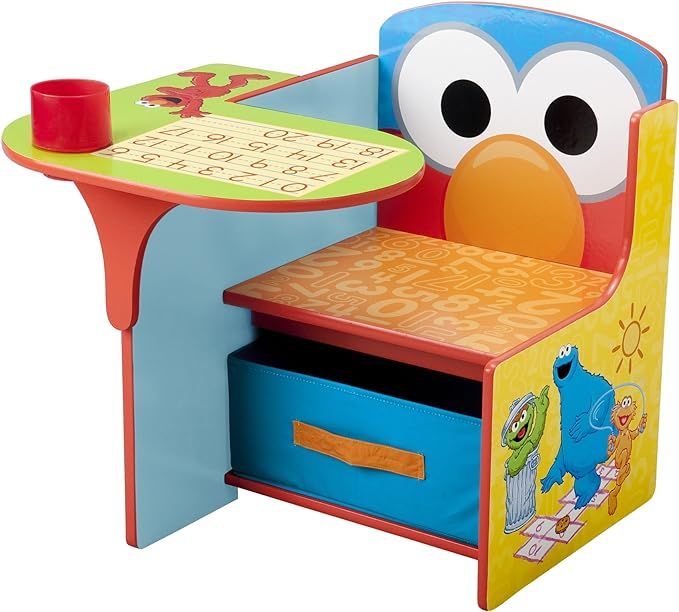 Delta Children Chair Desk With Storage Bin, Sesame Street | Amazon (US)