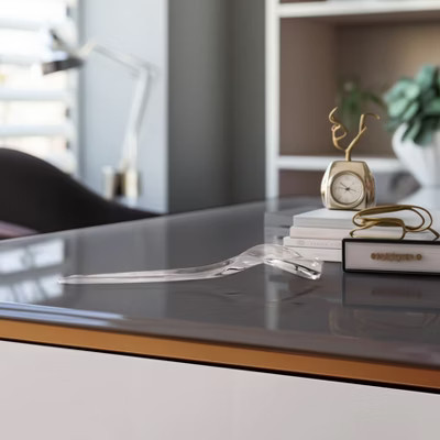 Decorative Antler Frosted Glass Figurine for Home Decor - Contemporay Decorative Object Suitable for Entryway Table Accent and Living Room Decoration | Target