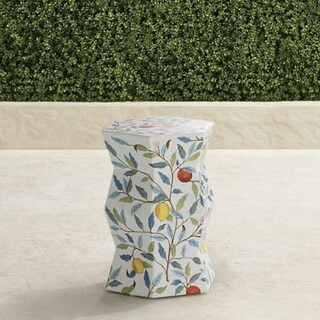 Bosquet Handpainted Accent Stool | Frontgate