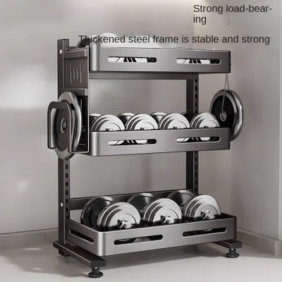 Kitchen Organizer With Spice Rack, Countertop Storage Shelf For Utensils, Knife Holder, Multi-Layer Space-Saving Design | Wayfair North America