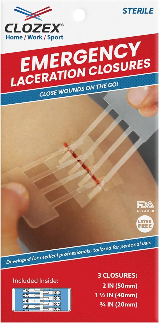 Clozex Emergency Laceration Closures - Repair Wounds Without Stitches. FDA Cleared Skin Closure D... | Amazon (US)