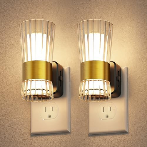 L LOHAS LED Night Light, Night Lights Plug into Wall, 3000K Soft Warm 0-100LM Adjustable Modern Night Lights,Automatic Nightlights Pulg in with Dusk to Dawn Sensor for Rooms Bathroom Hallway Decor | Amazon (US)