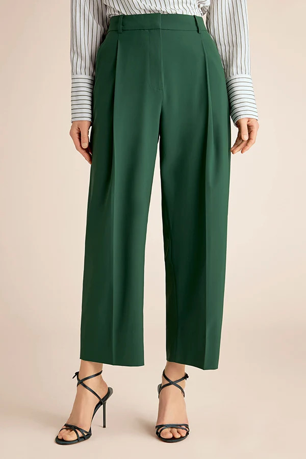 Leona Wrap Top - Shadow Stripe :: Ivory/Viridian | MM LaFleur