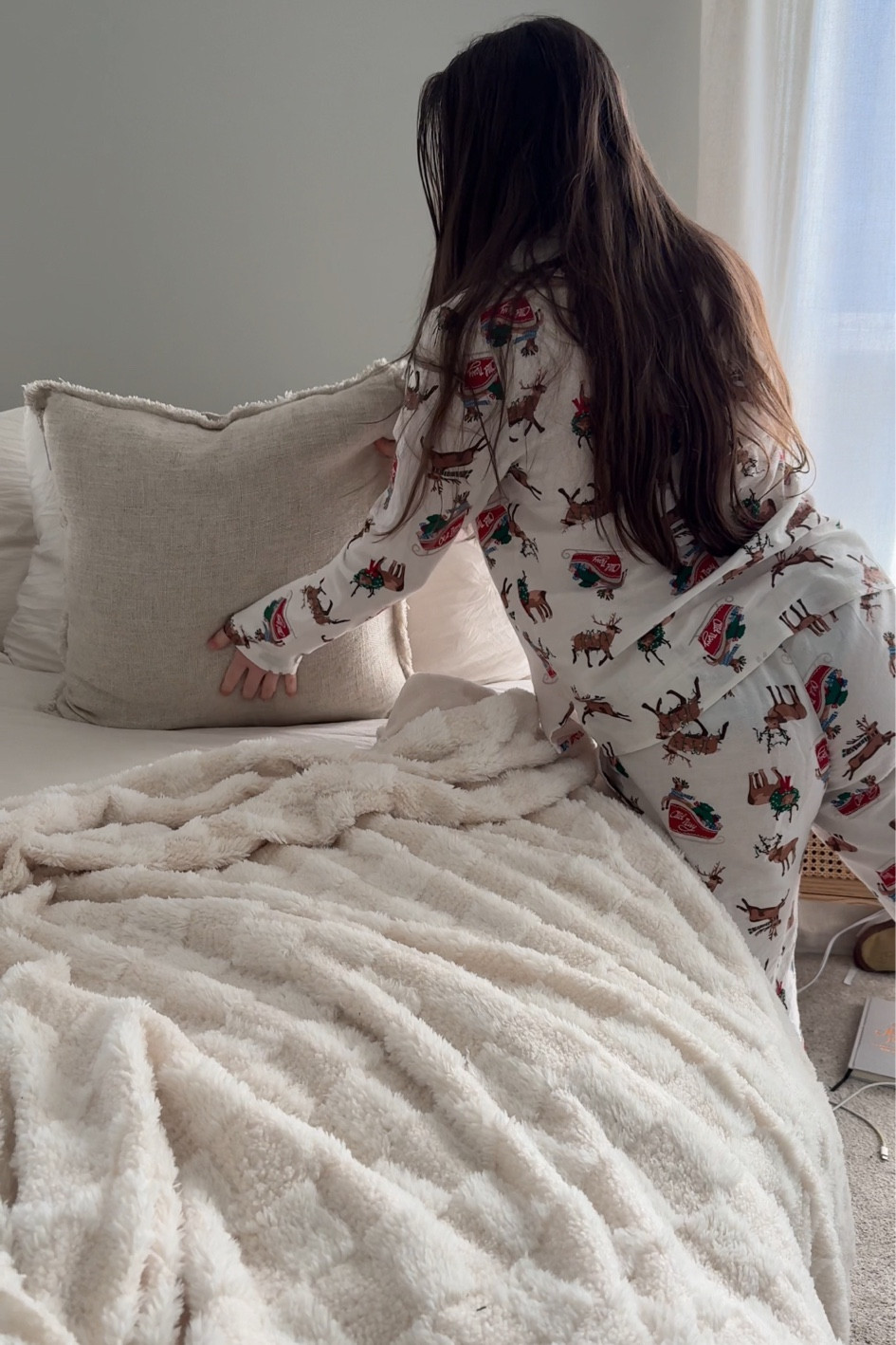 reindeer jammies!!! wearing an XS here 🦌