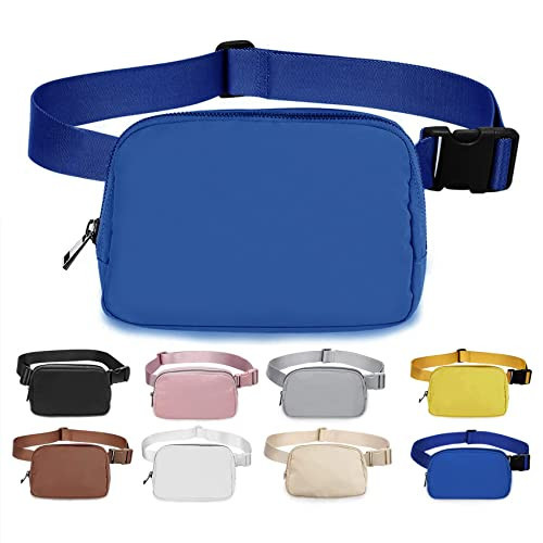 Bomvabe Crossbody Bag for Boys Teenagers, Fanny Pack Crossbody with Adjustable Strap 32" to 51", Mini Belt Bag 1L, Small Waist Bag Lightweight for Travel Sport Running Cycling Hiking, Blue | Amazon (US)