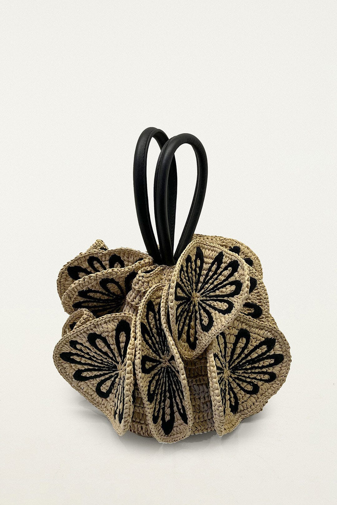 Bicolor Raffia Flower Bag | FarmRio (US)