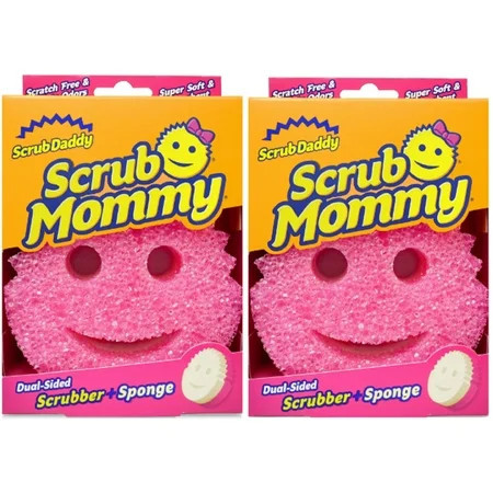 Scrub Daddy Scrub Mommy Sponge, Pink, 2 Pack, Soft in Warm Water, Firm in Cold | Walmart (US)
