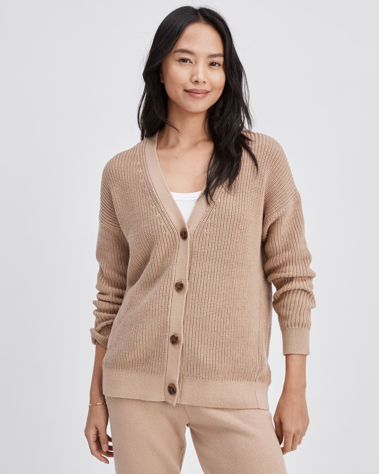 Organic Cotton Shaker Stitch Cardigan | Haven Well Within