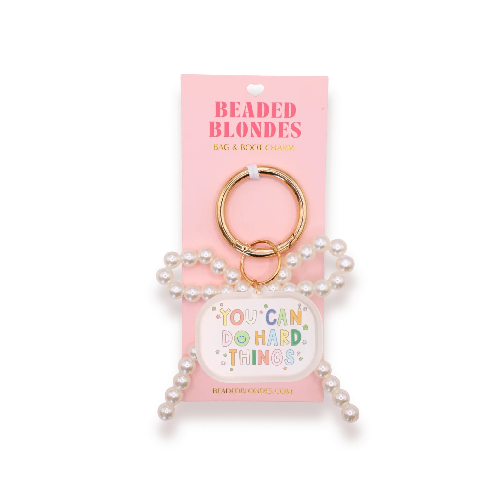 You Can Do Hard Things Bag & Boot Charm | Beaded Blondes
