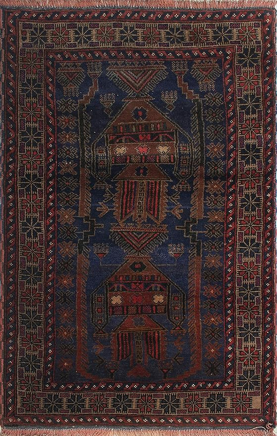 NOORI RUG Semi Antique Kalel Blue/Red Rug, 3'0 x 5'0 | Amazon (US)