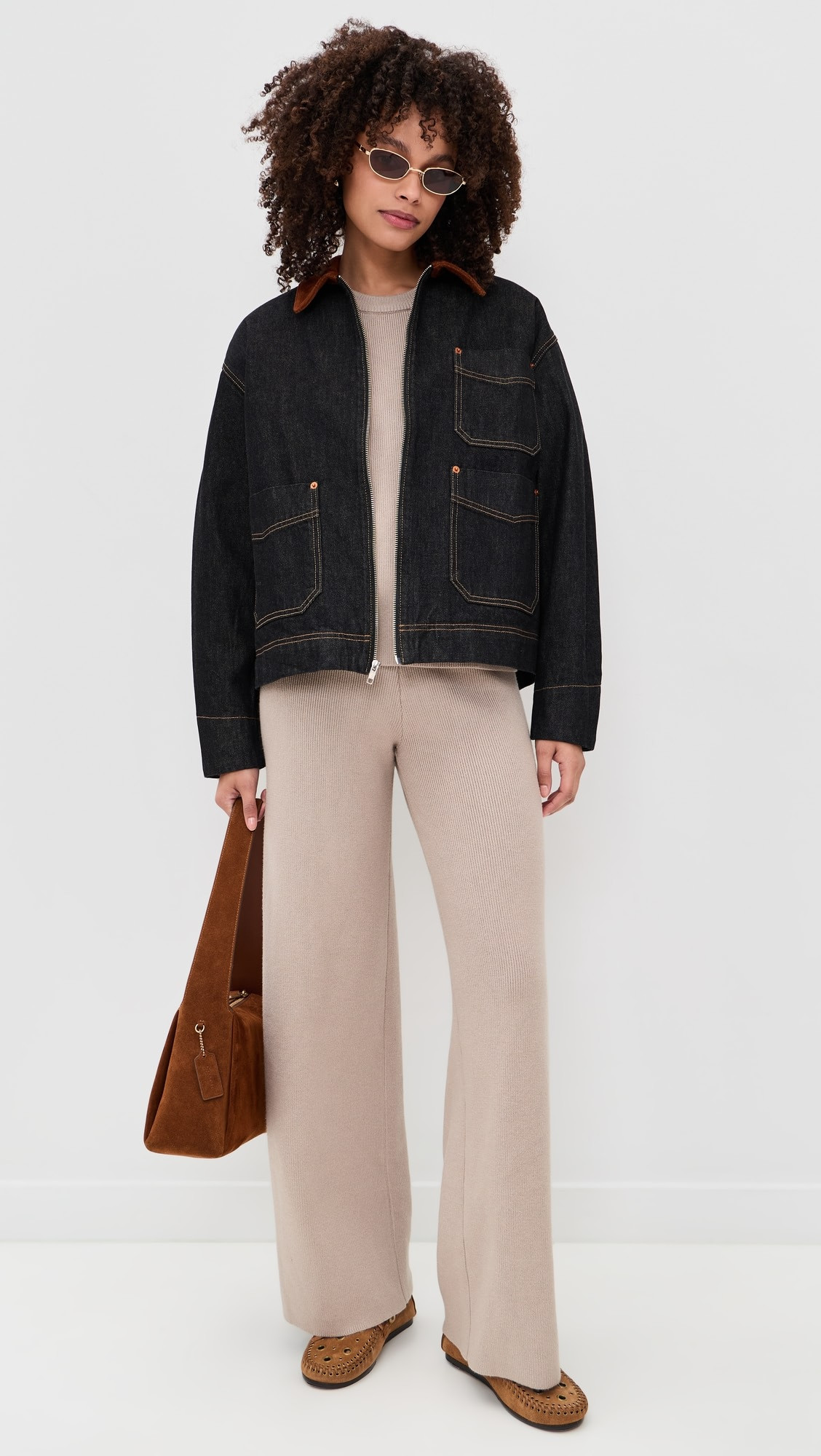 Collar Knit Half Sleeves Top | Shopbop