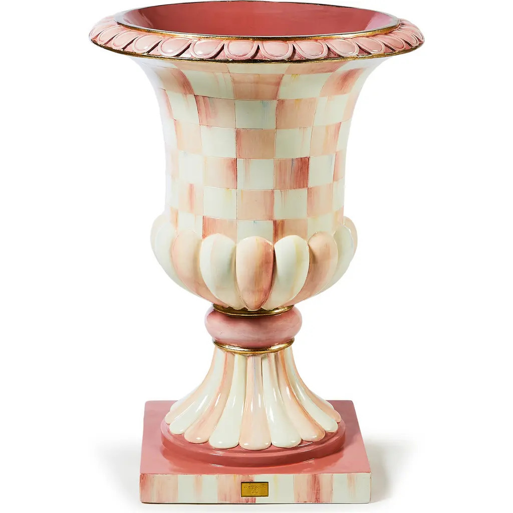 MACKENZIE CHILDS Rosy Check Pedestal Urn at Nordstrom | Nordstrom