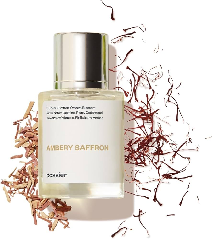 Ambery Saffron Eau de Parfum Inspired by Baccarat Rouge 540 - Vegan, Unisex Perfume Spray, 50ml | Amazon (US)