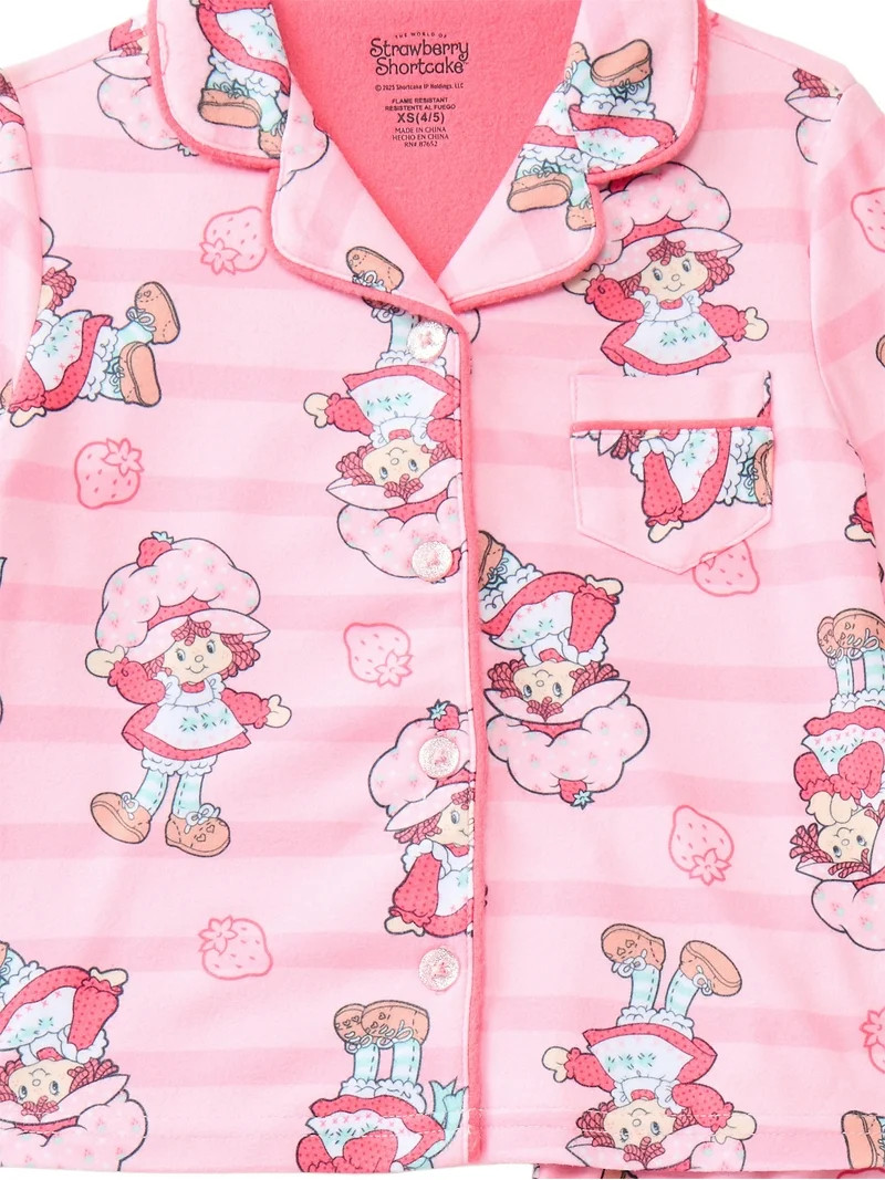 Strawberry Shortcake Girls Coat and Pants Pajama Set, 2-Piece, Sizes 4-12 | Walmart (US)