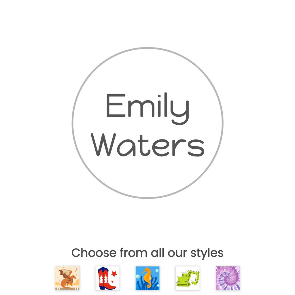 Custom Small Circle Name Labels | Name Bubbles