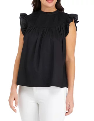 Women's Flutter Sleeve Smocked Top | Belk