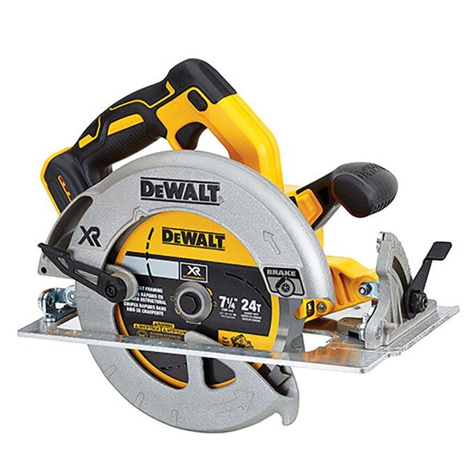 DEWALT XR 20-Volt Max 7-1/4-in Brushless Cordless Circular Saw with Brake and Aluminum Shoe Lowes... | Lowe's