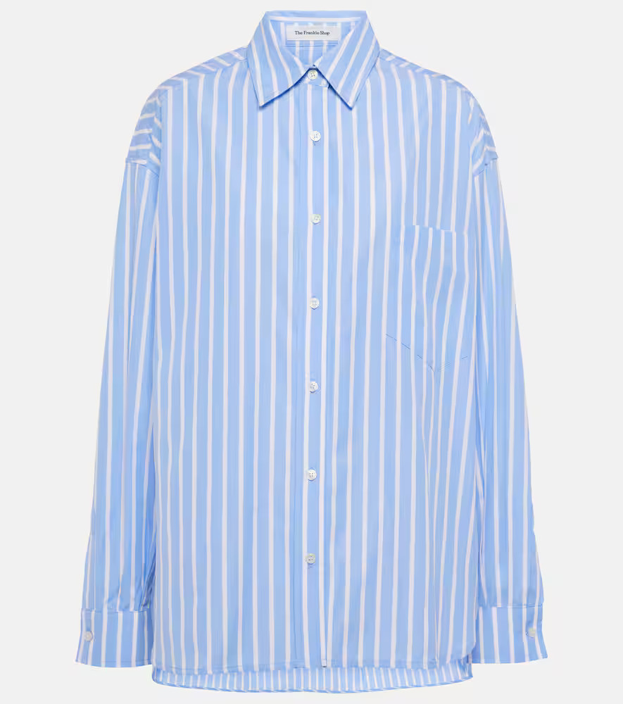 The Frankie Shop Georgia striped cotton-blend shirt | Mytheresa (US/CA)