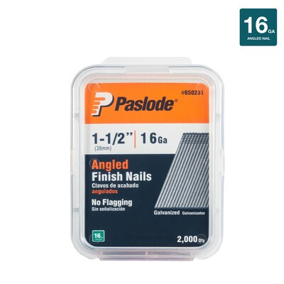 Paslode 1-1/2-in 16-Gauge Angled Galvanized Collated Finish Nails (2000-Per Box) | Lowe's