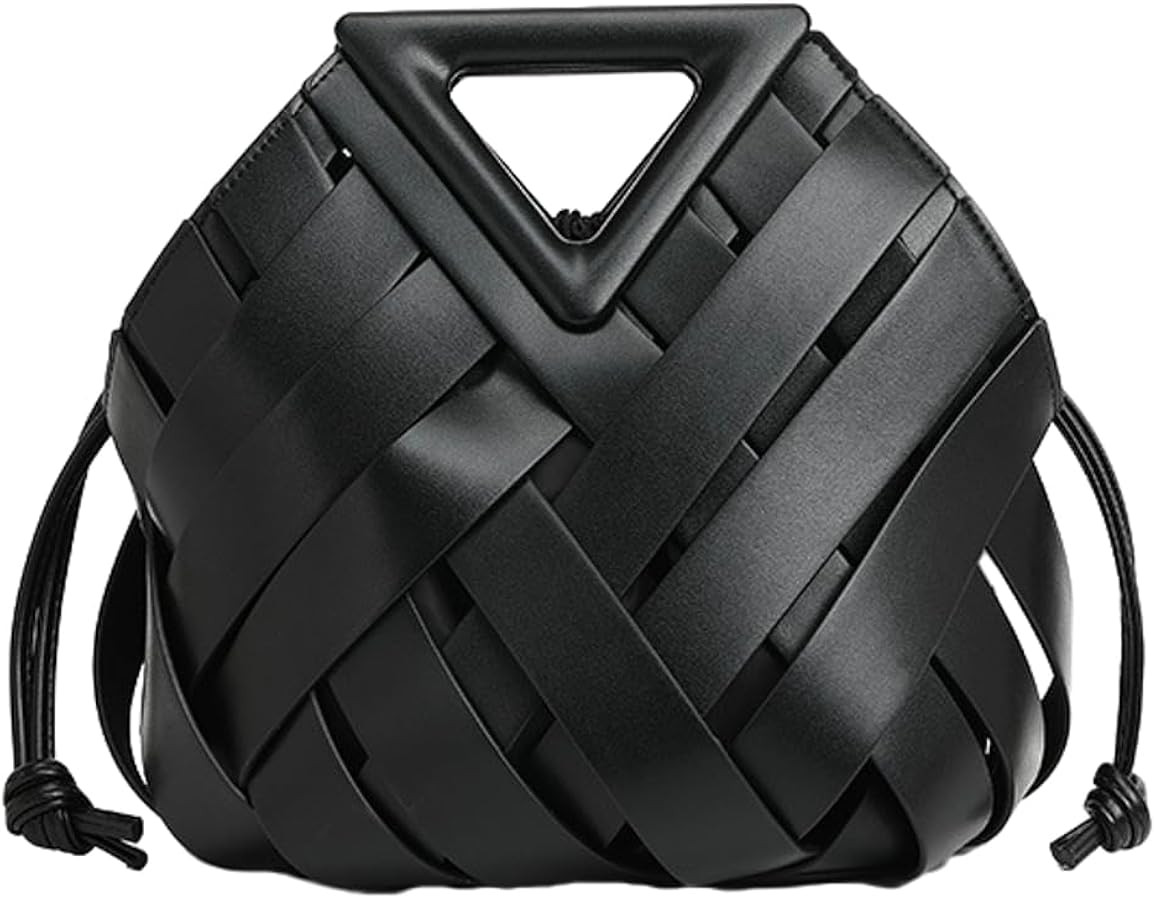 Vegan Leather Clutch Purses for Women Woven Small Crossbody Shoulder Bag Cute Top Handle Handbags... | Amazon (US)