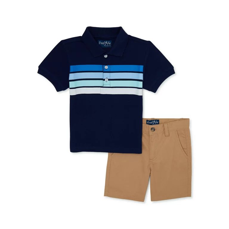 Freestyle Revolution Boys Polo Shirt and Shorts Outfit Set, 2-Piece, Sizes 4-14 | Walmart (US)