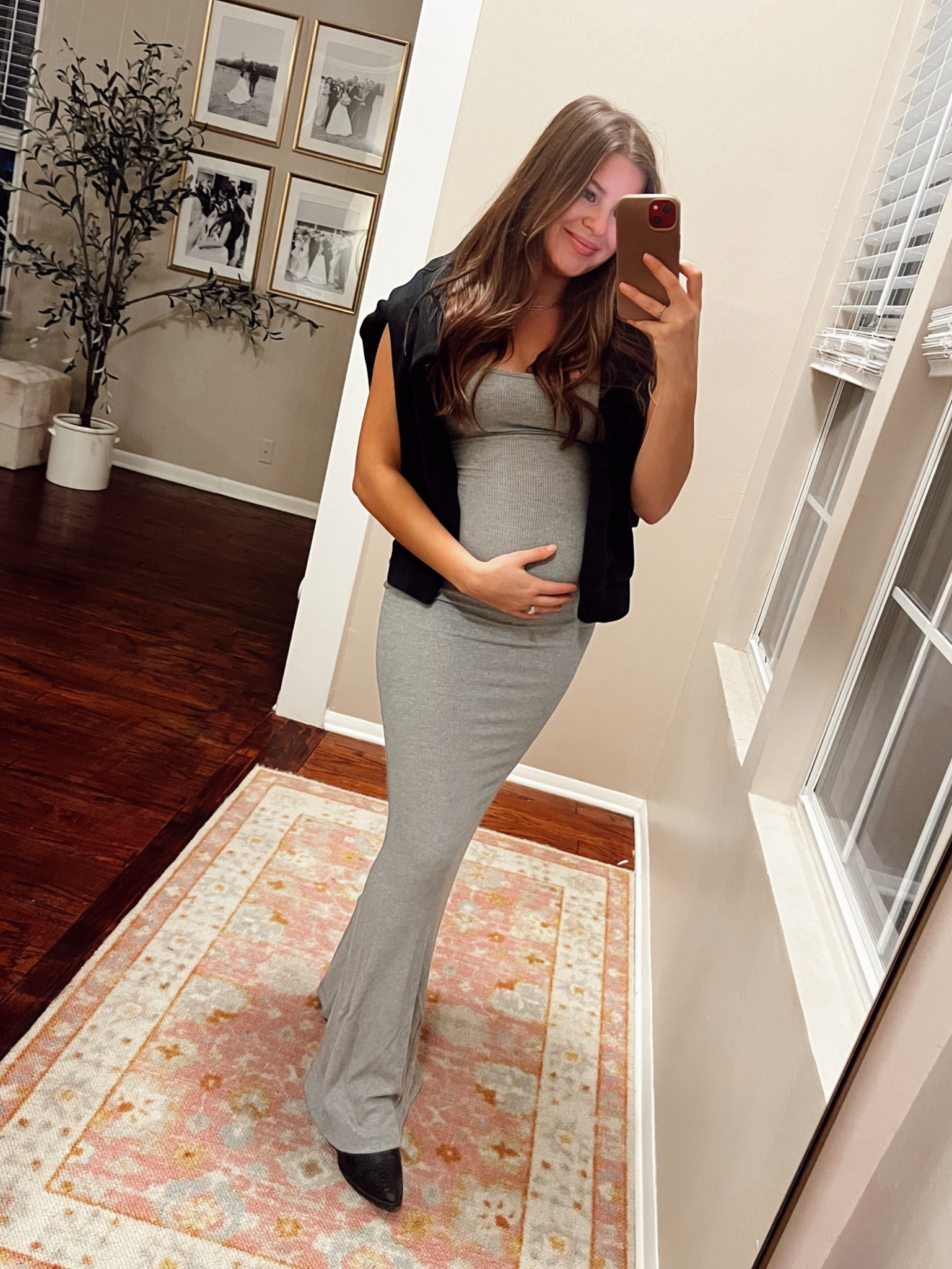 Date night movie outfit, cute and comfy. I am wearing a size XS in the dress 

Skims, Pointed Toe Booties, Silver Shimmer, Black Pullover, Date Night Outfit, Fall Outfit, Dolce Vita, Western Bootie, Soft Lounge Dress. Maternity

#LTKbump #LTKstyletip